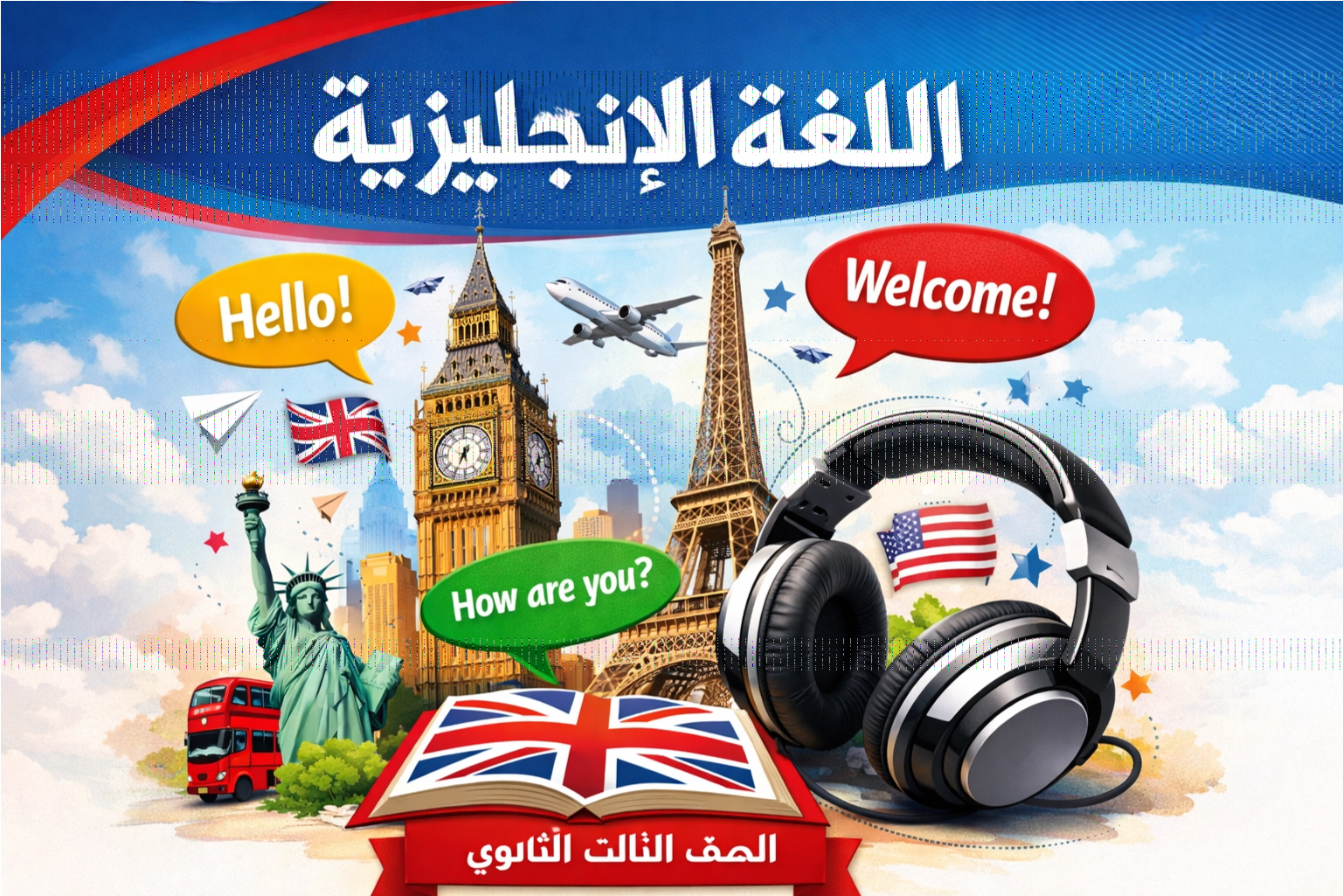 📘 بنك أسئلة الإنجليزي الشامل – الصف الثالث الثانوي 2026 📘